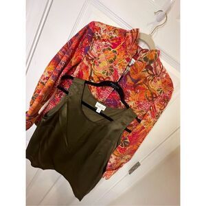 Coldwater Creek women’s bundle lot jacket silk blouse size small